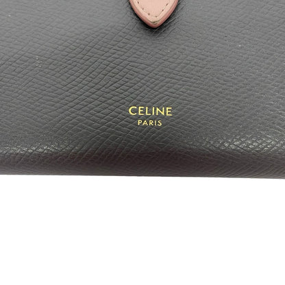 Celine 2 Folding Wallet Grey Light Pink Leather — view 5