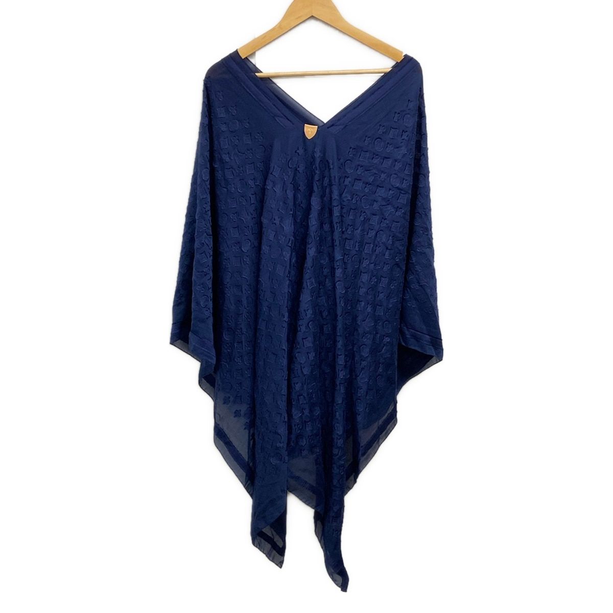 Louis Vuitton Shawl Pareo All Sunset Navy Monogram Pattern Cotton Silk Skirt — view 2