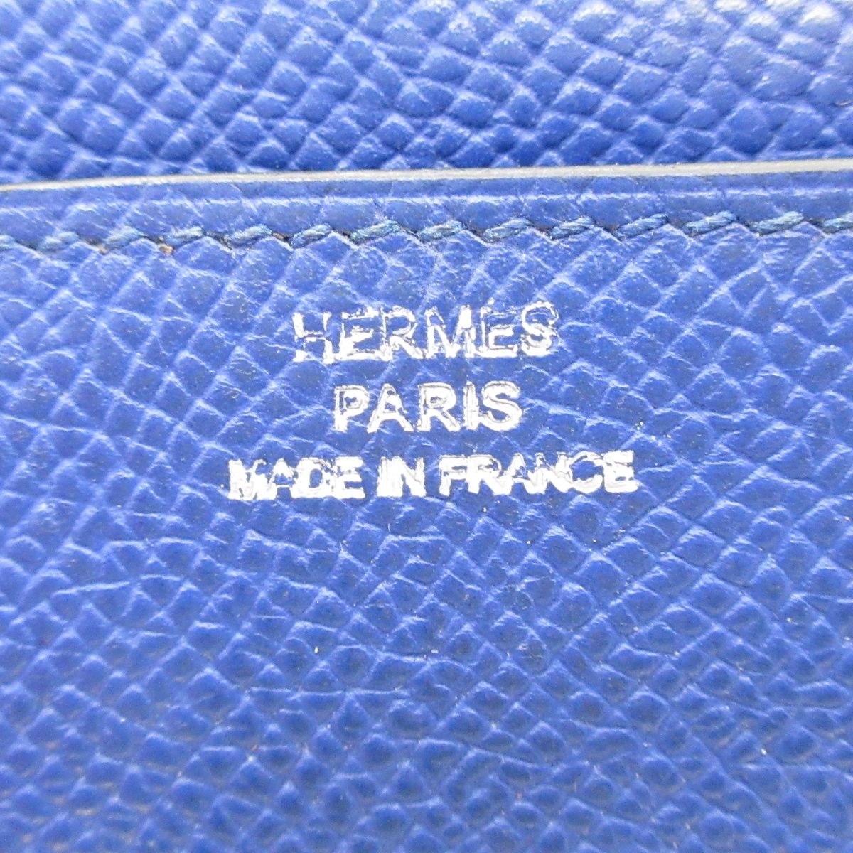 Hermes Wallet Constance Long Blue Electric Silver — view 6