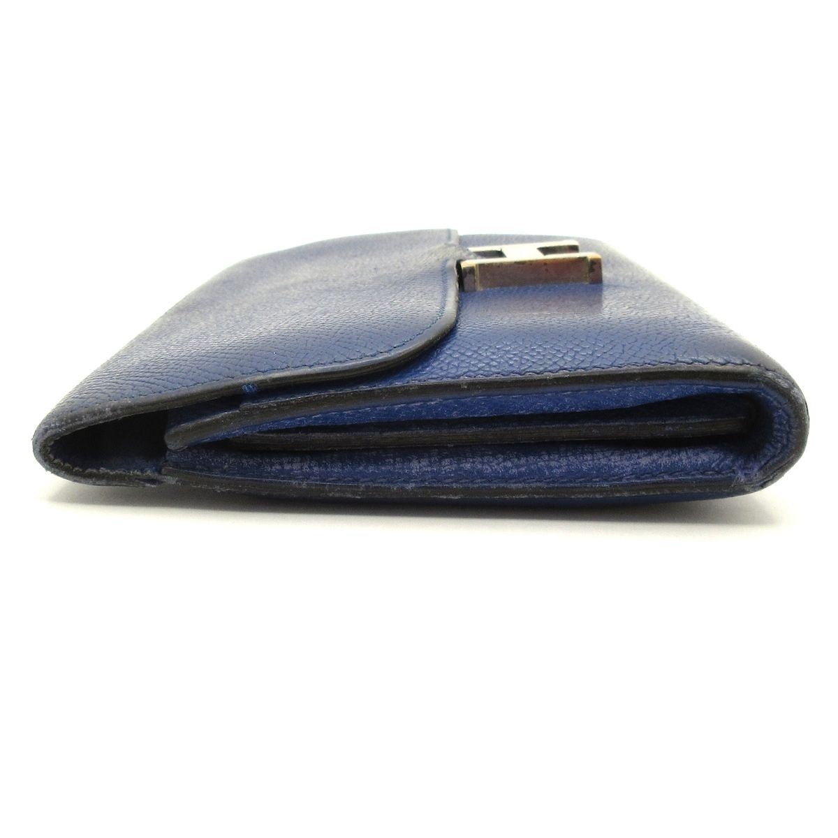 Hermes Wallet Constance Long Blue Electric Silver — view 9