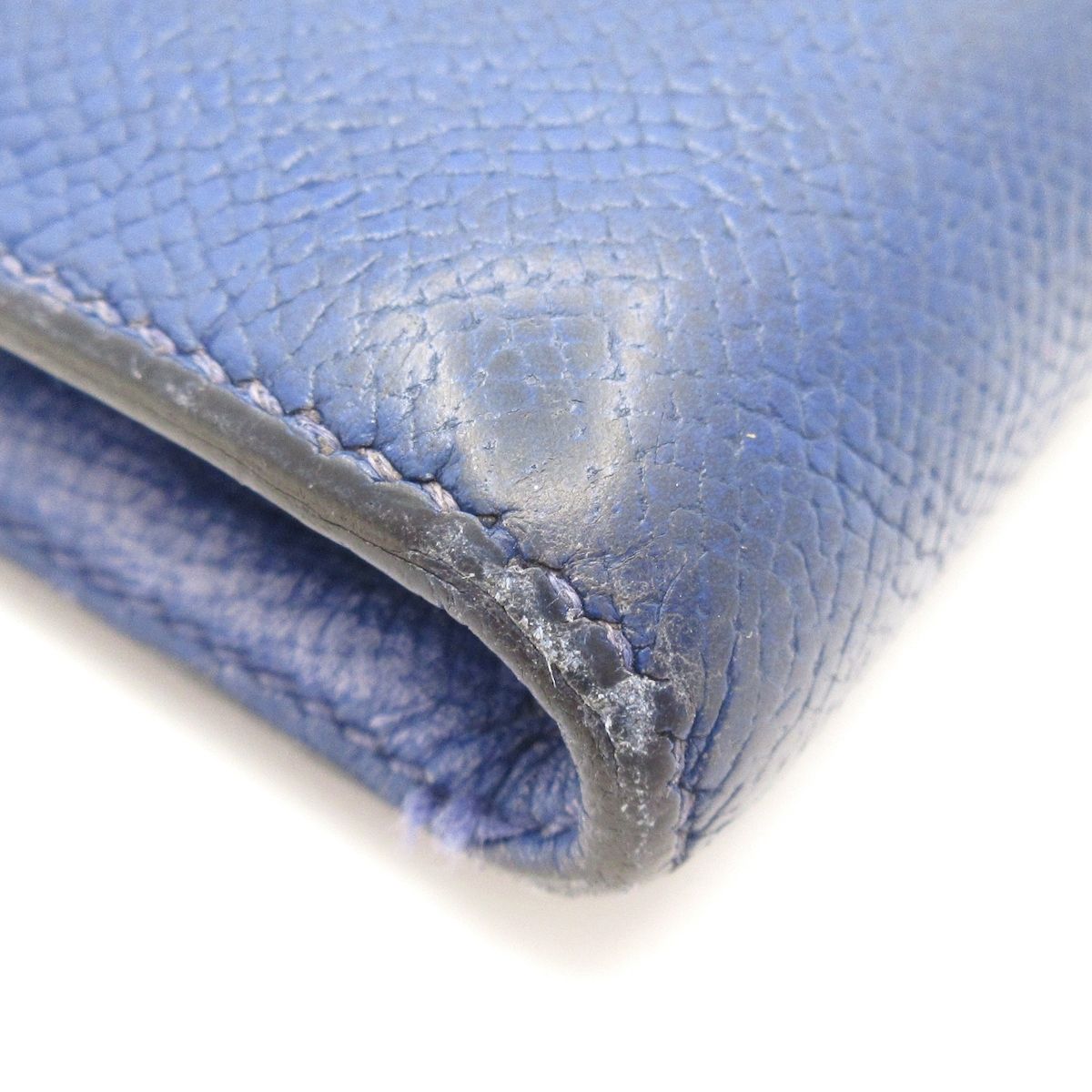 Hermes Wallet Constance Long Blue Electric Silver — view 7
