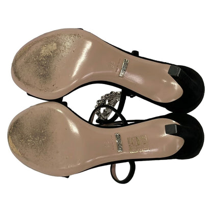 Gucci Pumps Black Bijou Open Toe Interlocking G Heel 36 — view 4