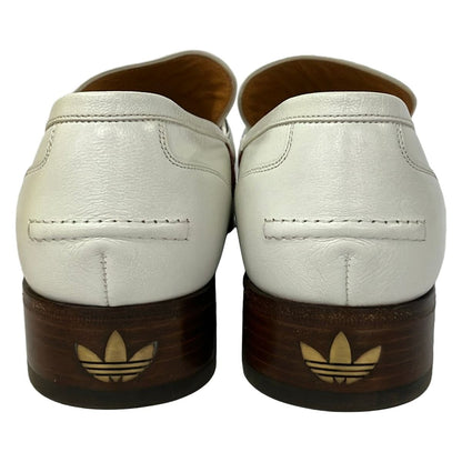 Gucci Loafers 3 Stripe Horsebit Ivory Red Multi Leather 10 — view 3