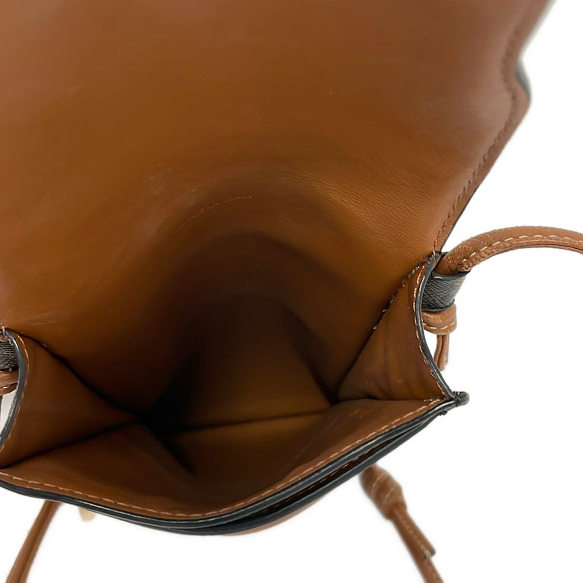 Celine Shoulder Bag Triomphe Phone Pouch Tan Smartphone Pochette — view 7