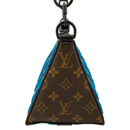 Louis Vuitton Shoulder Bag Monogram Tufting Triangle Messenger Turquoise — view 4