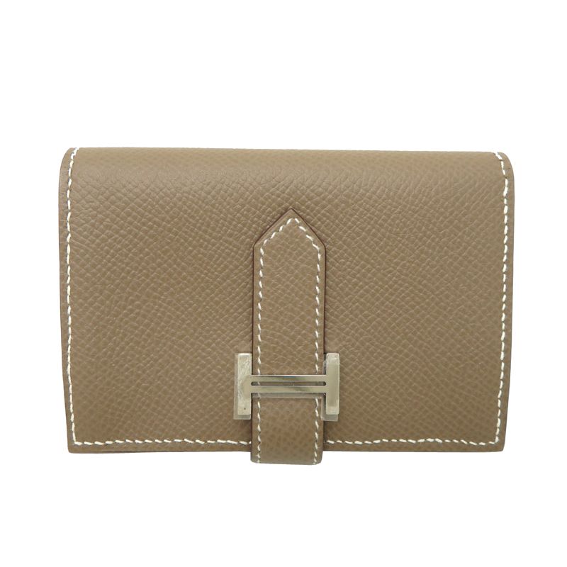 Hermes Card Case Card Holders Gray