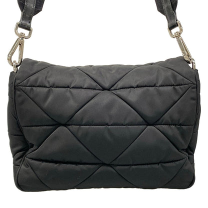 Prada Shoulder Bag Padded Re-Nylon Bag Black Strap Removable — view 3