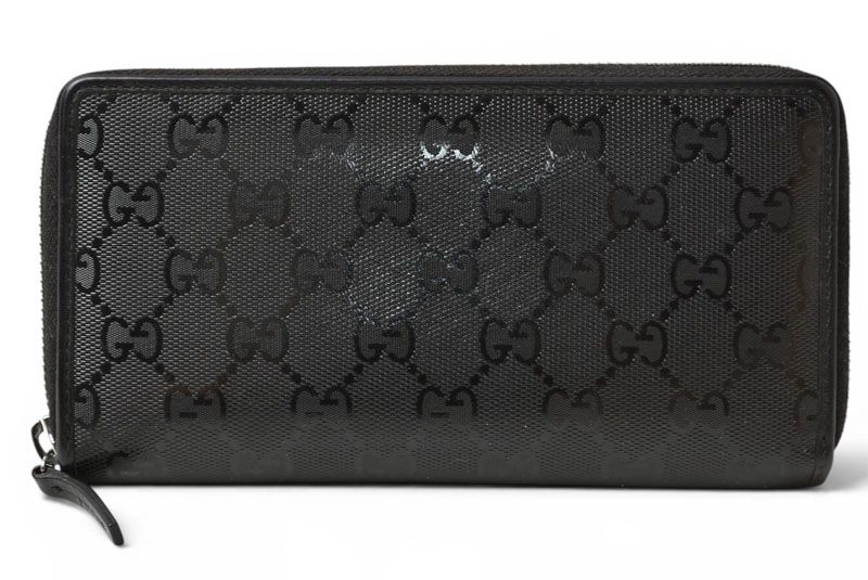 Gucci Wallet Zip Around GG Supreme Black