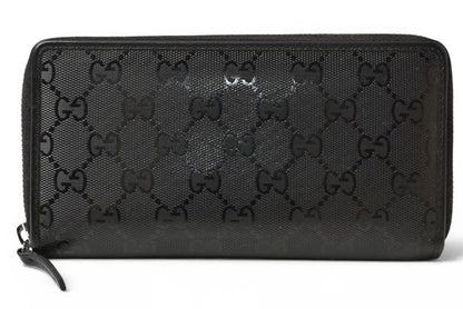 Gucci Wallet Zip Around GG Supreme Black