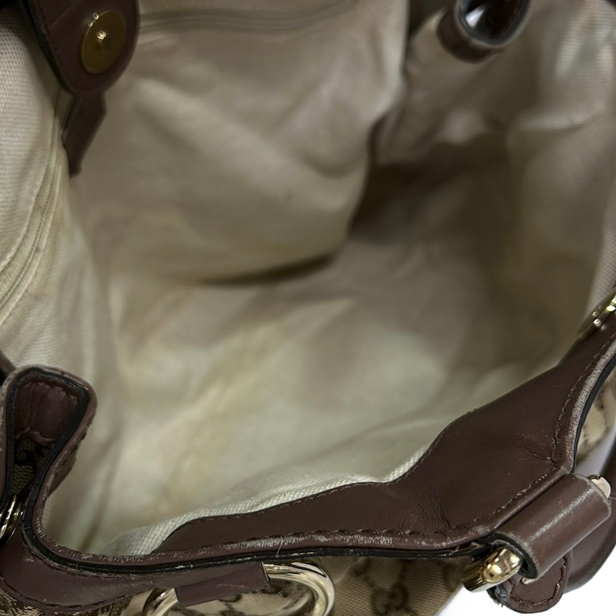 Gucci Tote Sookiegg Pattern Beige Leather — view 7