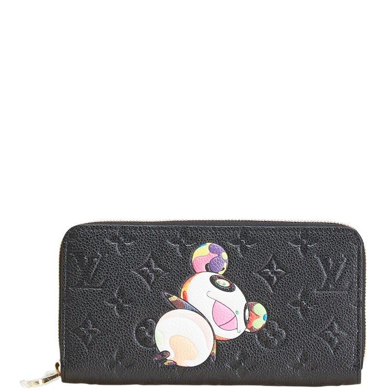 Louis Vuitton Takashi Murakami Monogram Empreinte Zippy Wallet Black Multicolor