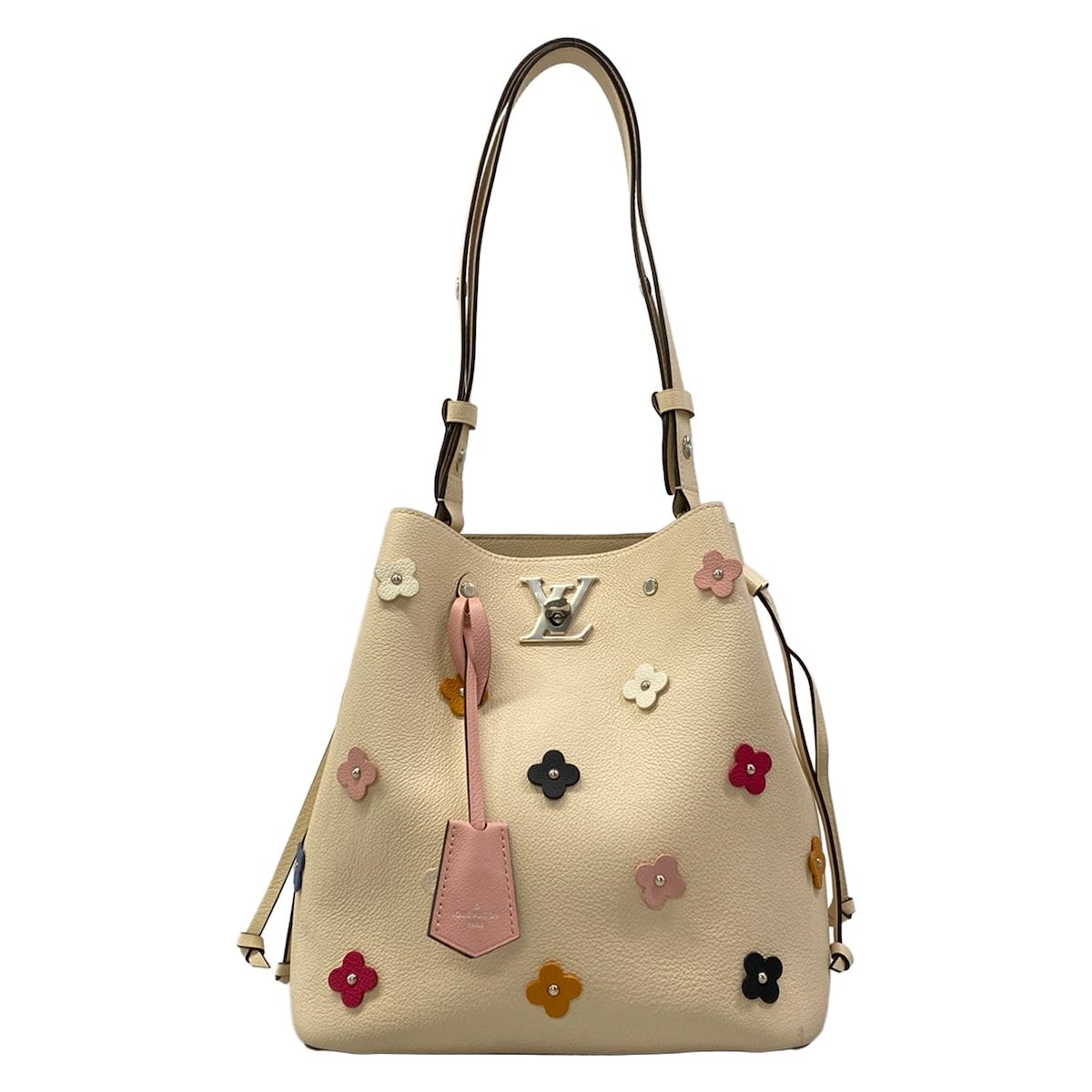 Louis Vuitton Shoulder Bag Lockme Bucket Light Beige Xmulticolor Leather