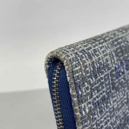 Chanel Wallet Deauville Tweed Blue Silver — view 5