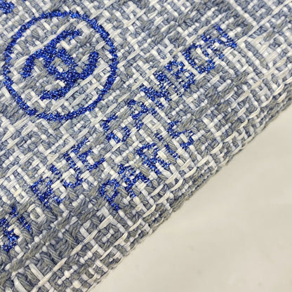 Chanel Wallet Deauville Tweed Blue Silver — view 7