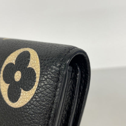 Louis Vuitton Wallet Monogram Empreinte Bicolor Portefeuille Sarah Black Beige — view 6