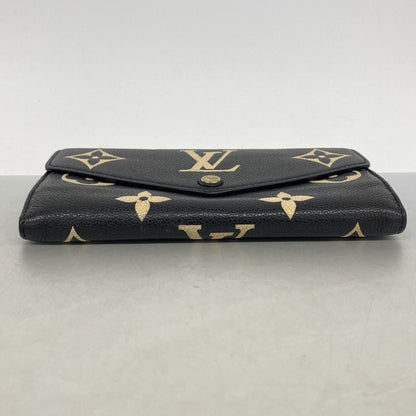 Louis Vuitton Wallet Monogram Empreinte Bicolor Portefeuille Sarah Black Beige — view 2
