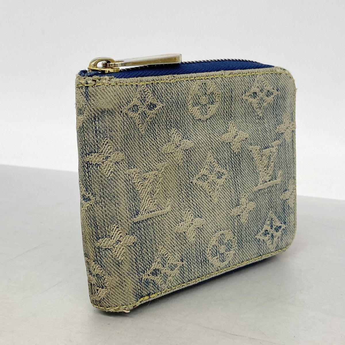 Louis Vuitton Wallet Monogram Denim Zippy Mini Blue — view 2