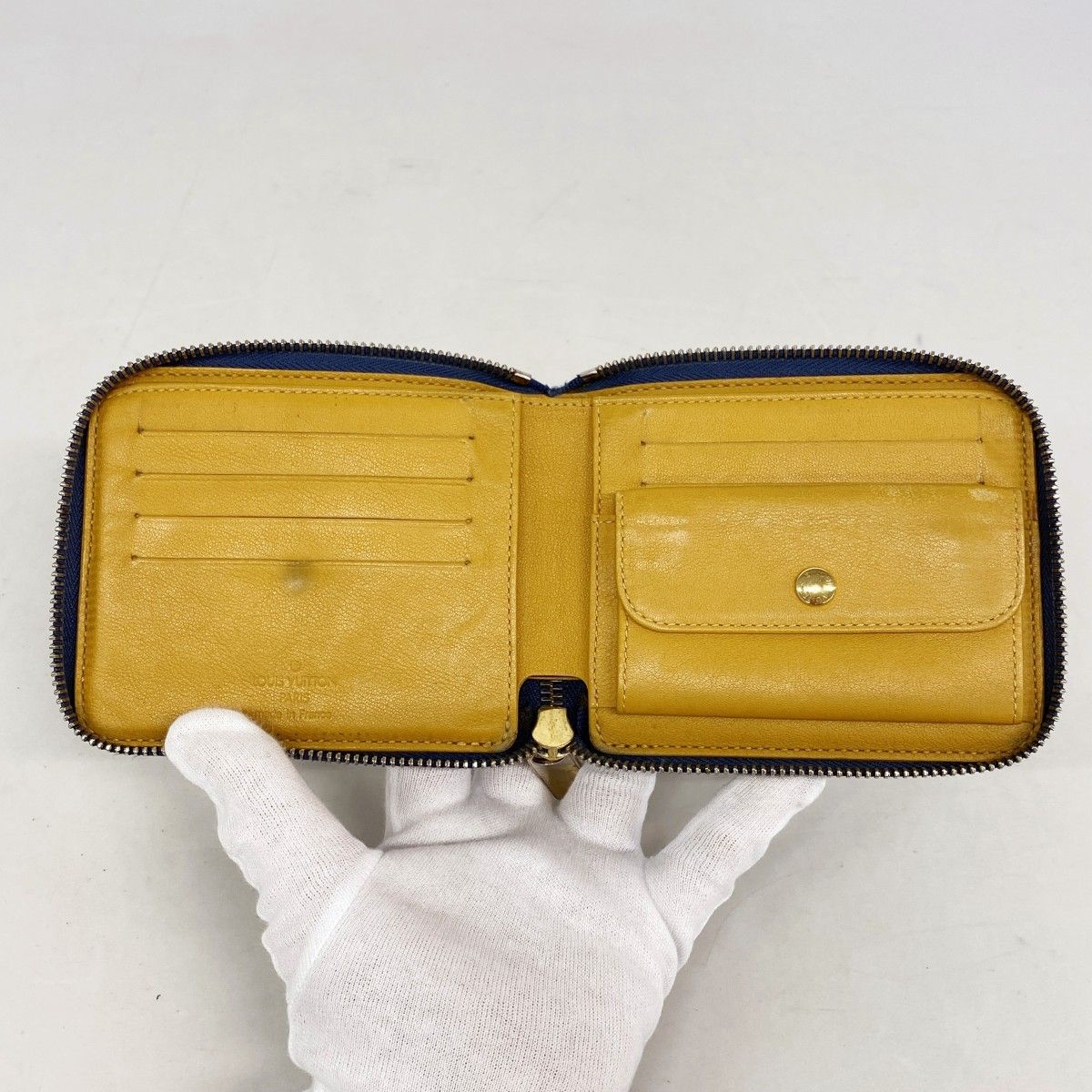 Louis Vuitton Wallet Monogram Denim Zippy Mini Blue — view 3