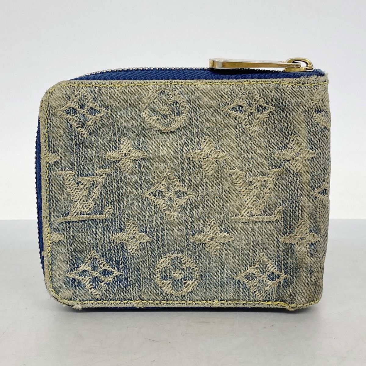 Louis Vuitton Wallet Monogram Denim Zippy Mini Blue — view 8