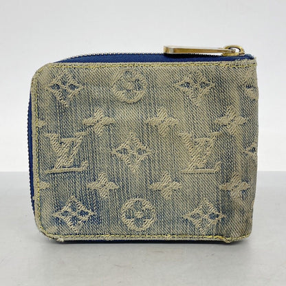 Louis Vuitton Wallet Monogram Denim Zippy Mini Blue — view 8