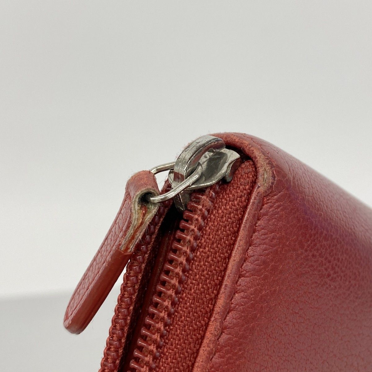 Chanel Wallet Camellia Leather Red Silver — view 6