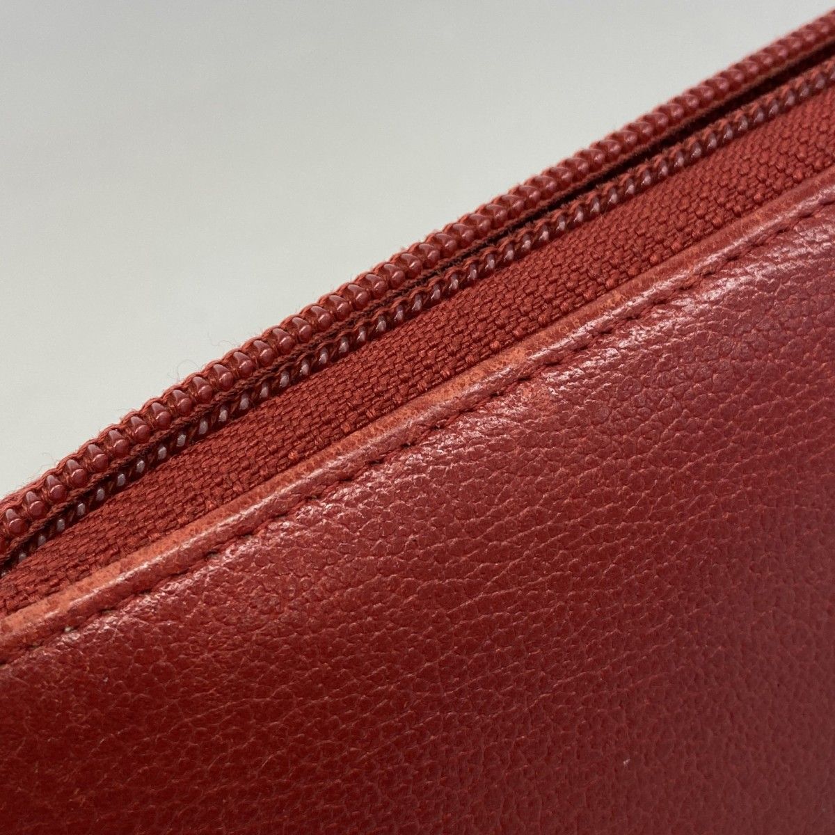 Chanel Wallet Camellia Leather Red Silver — view 8