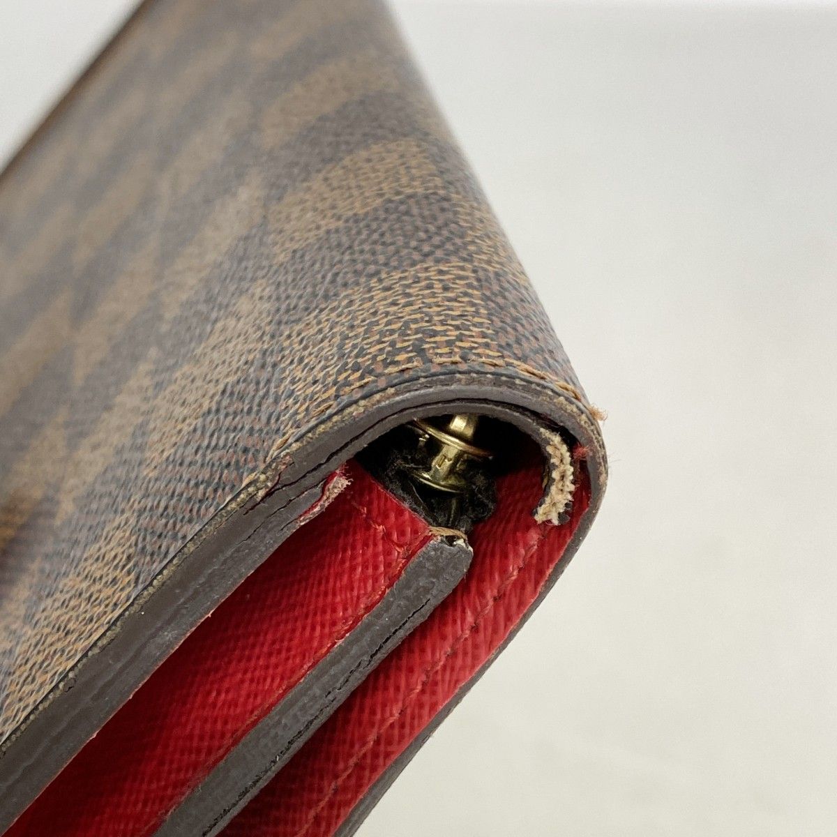 Louis Vuitton Wallet Damier Portefeuille Emily Ebene Rouge — view 8