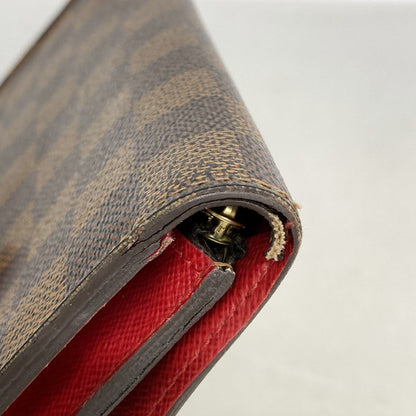 Louis Vuitton Wallet Damier Portefeuille Emily Ebene Rouge — view 8