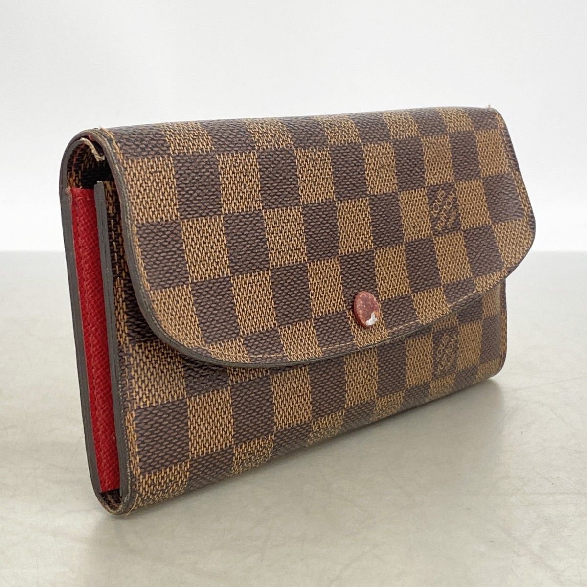 Louis Vuitton Wallet Damier Portefeuille Emily Ebene Rouge — view 2