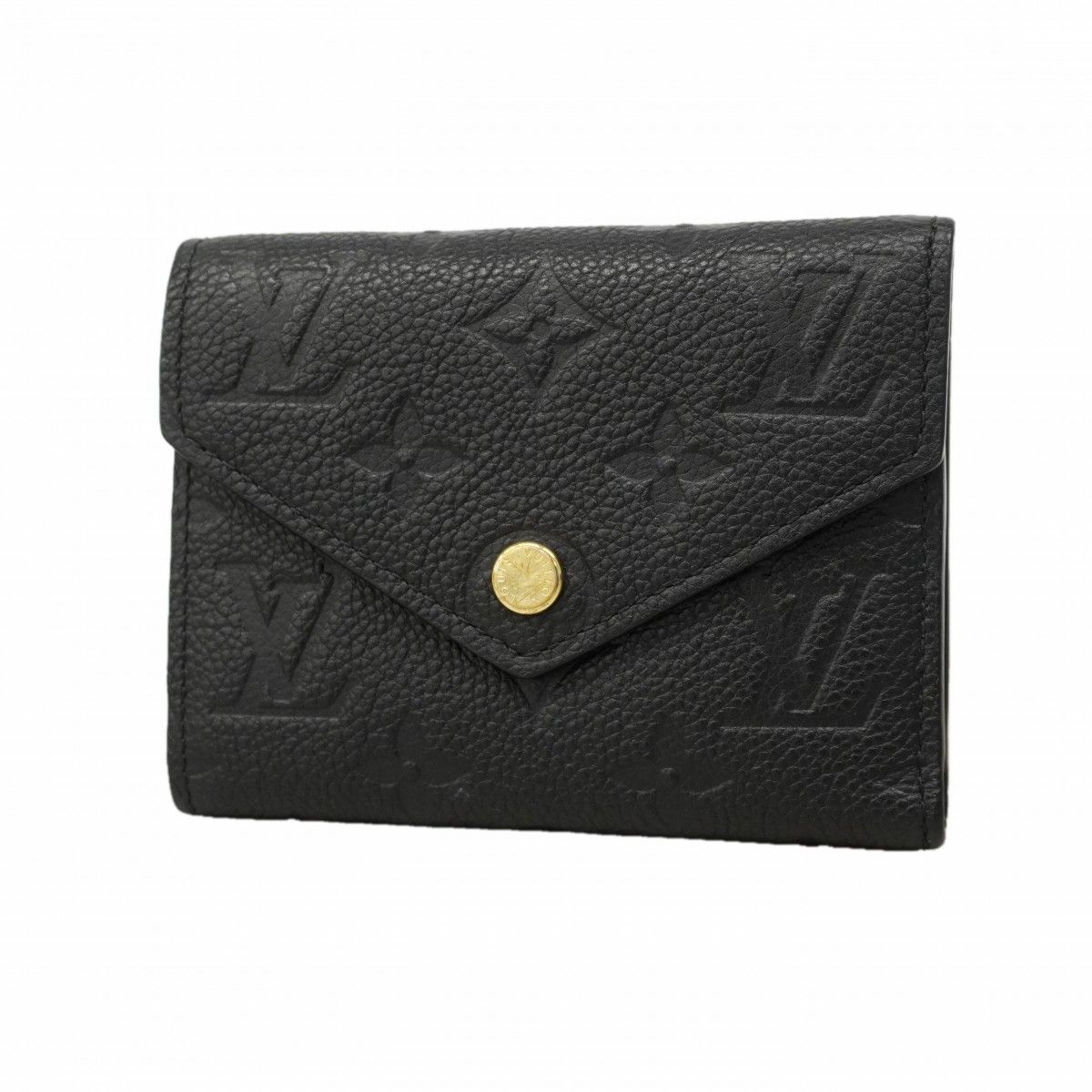 Louis Vuitton Trifold Wallet Monogram Empreinte Portefeuille Victorine Noir