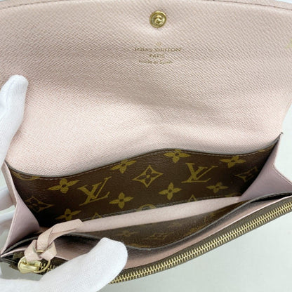 Louis Vuitton Wallet Monogram Portefeuille Emily Brown Rose Velours — view 3