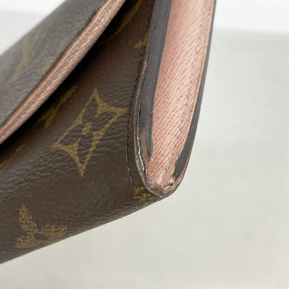 Louis Vuitton Wallet Monogram Portefeuille Emily Brown Rose Velours — view 7