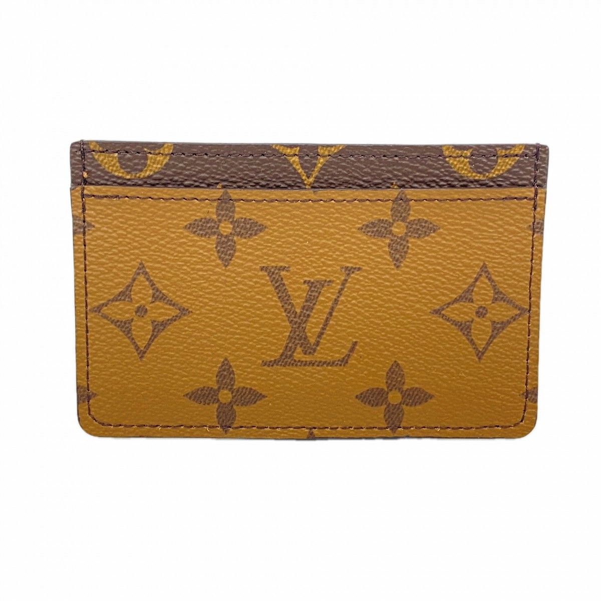 Louis Vuitton Card Case Monogram Reverse Holder Sample Brown