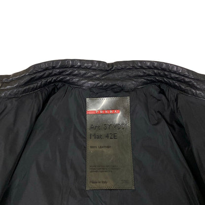 Prada Sport Rider's Jacket 50 M Black Long Sleeve Zip Up Single Autumn Winter — view 8