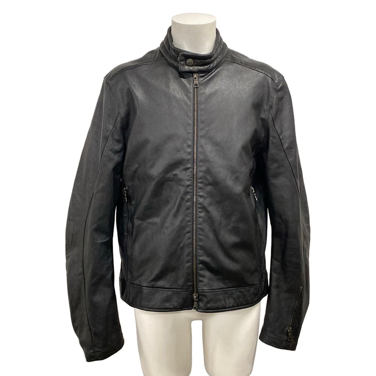 Prada Sport Rider's Jacket 50 M Black Long Sleeve Zip Up Single Autumn Winter