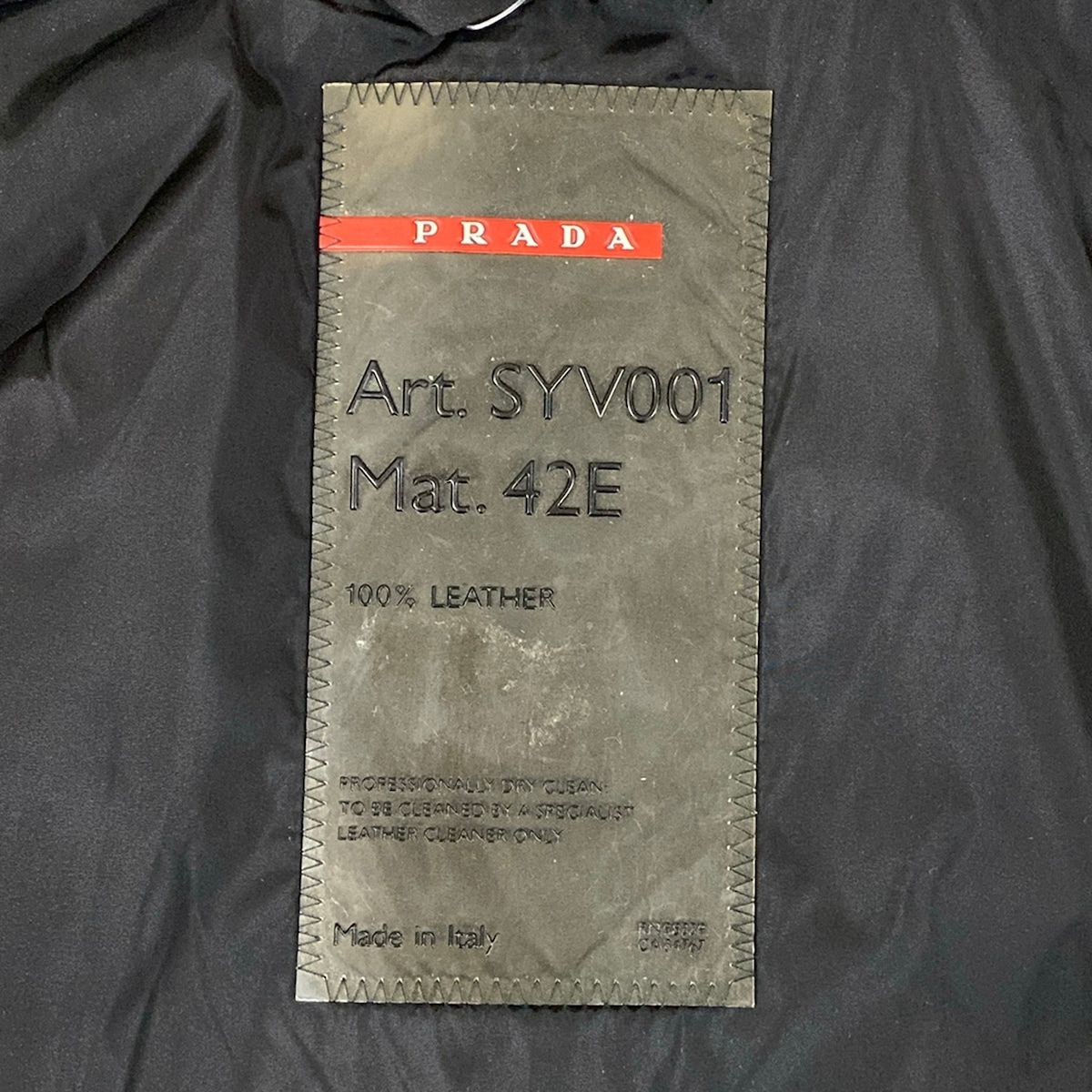 Prada Sport Rider's Jacket 50 M Black Long Sleeve Zip Up Single Autumn Winter — view 3