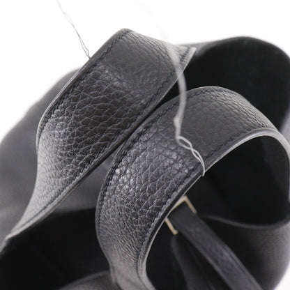 Hermes Picotin Lock 22 Taurillon Clemence Black Silver T Handbag — view 8