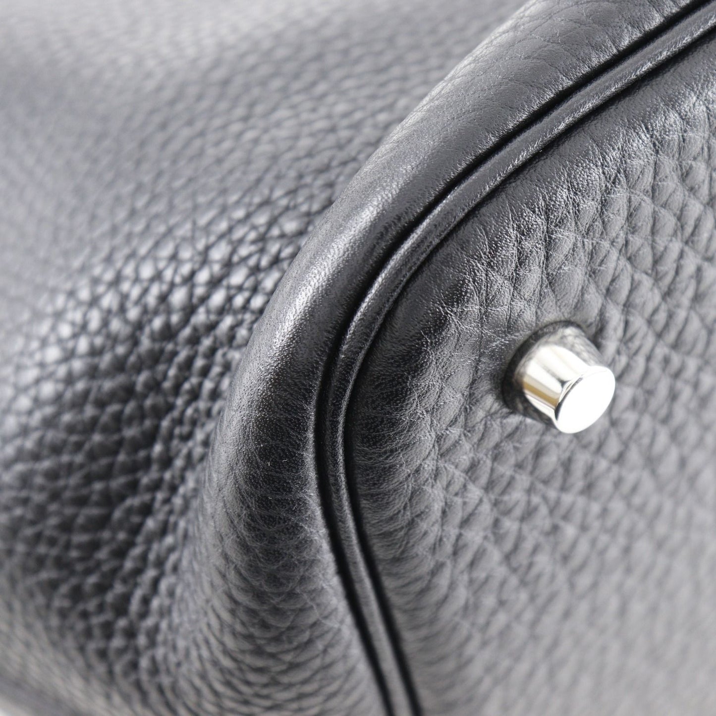 Hermes Picotin Lock 22 Taurillon Clemence Black Silver T Handbag — view 4
