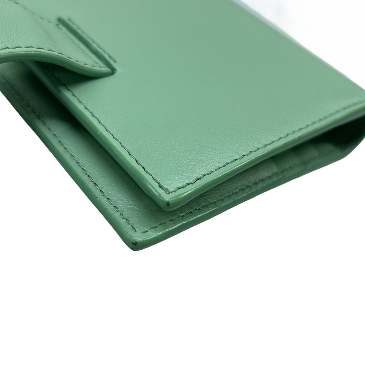Prada Bifold Wallet Light Green Leather — view 7
