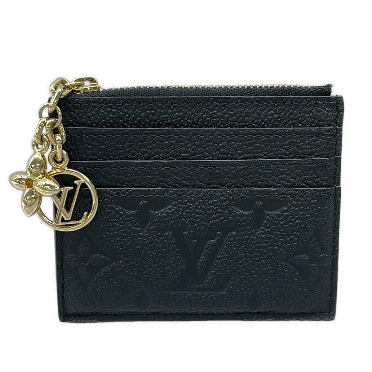 Louis Vuitton Coin Case Monogram Empreinte Card Holder Flora Noir Leather