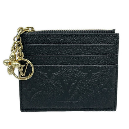 Louis Vuitton Coin Case Monogram Empreinte Card Holder Flora Noir Leather