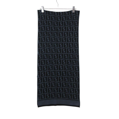 Fendi Scarf Zucca Pattern Monogram Shawl All Over Navy — view 2