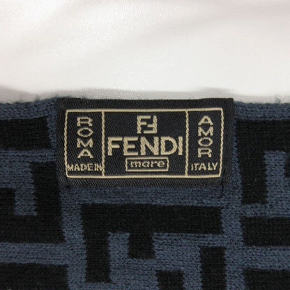 Fendi Scarf Zucca Pattern Monogram Shawl All Over Navy — view 7