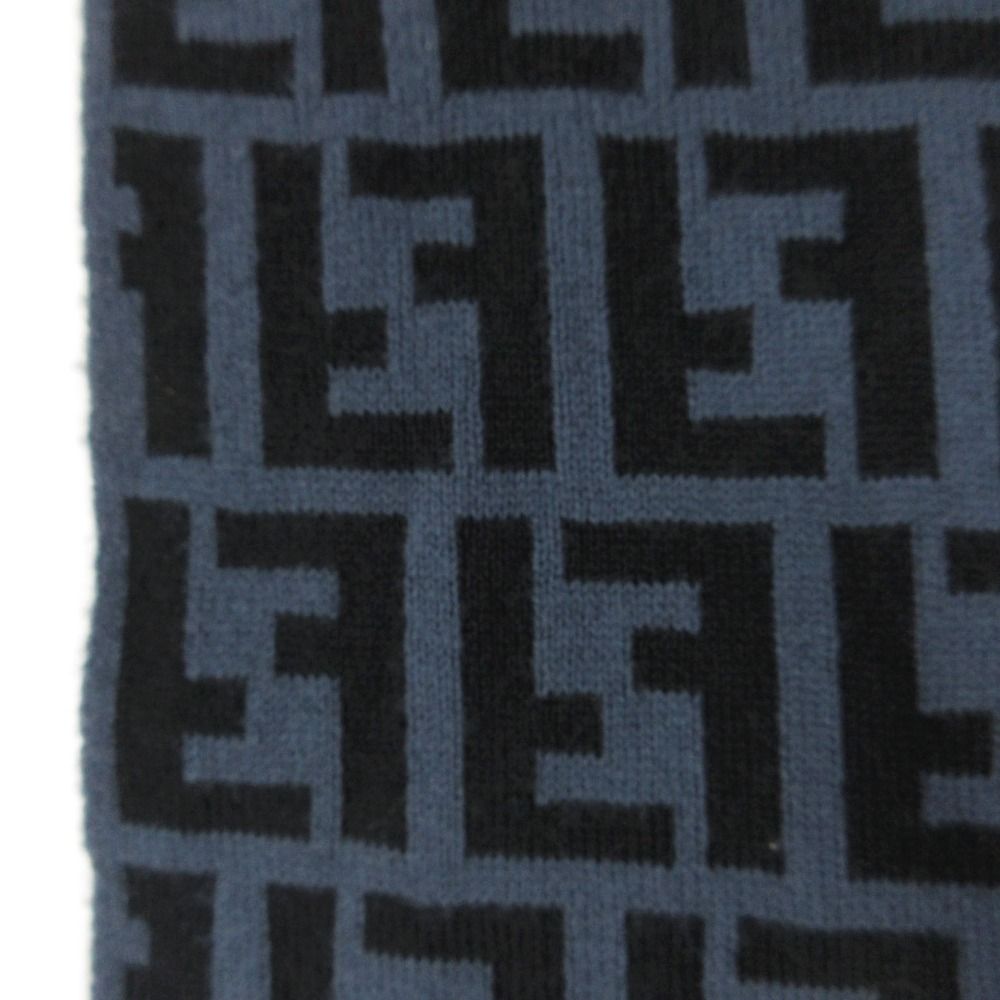 Fendi Scarf Zucca Pattern Monogram Shawl All Over Navy — view 8