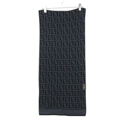 Fendi Scarf Zucca Pattern Monogram Shawl All Over Navy