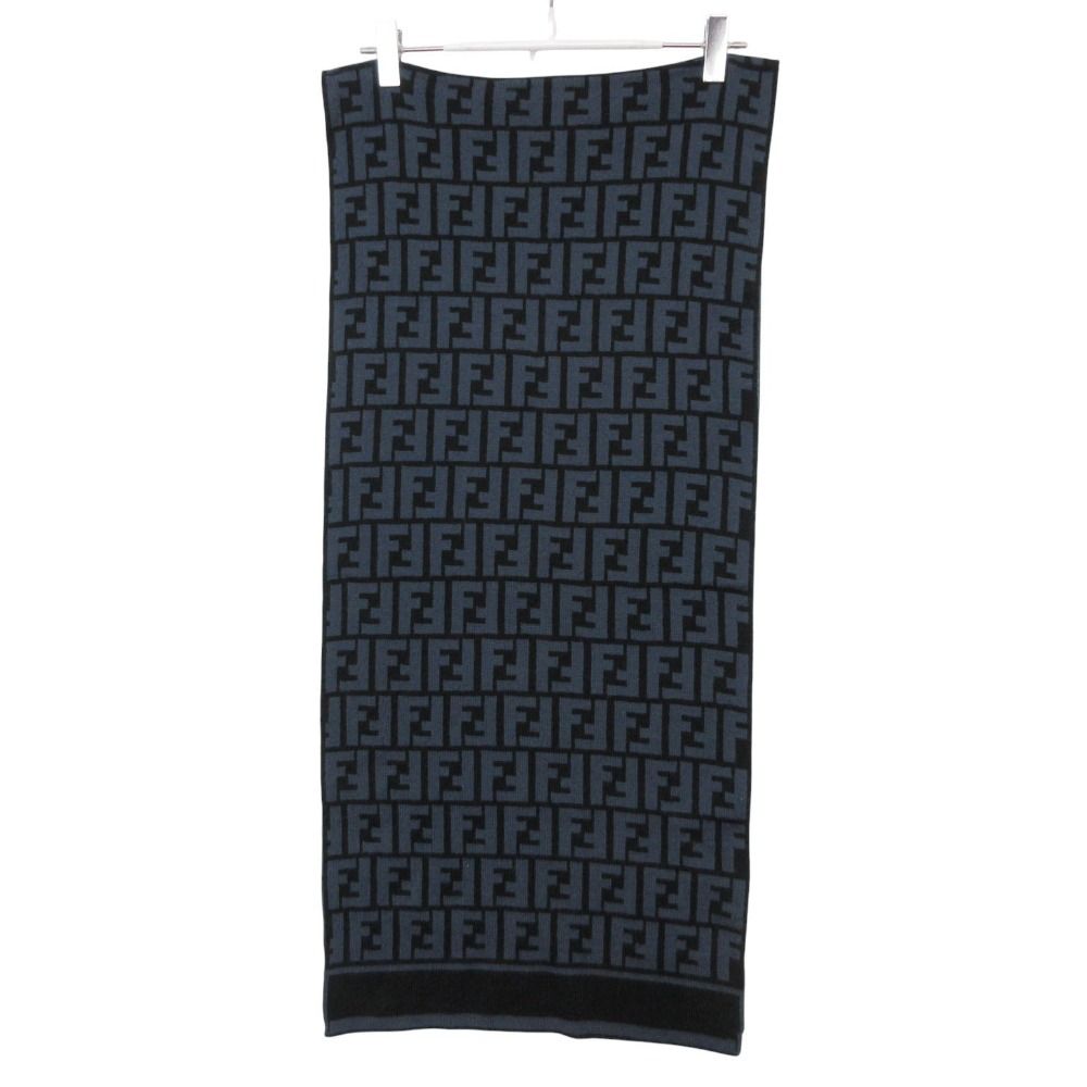 Fendi Scarf Zucca Pattern Monogram Shawl All Over Navy — view 3