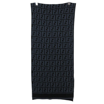 Fendi Scarf Zucca Pattern Monogram Shawl All Over Navy — view 4