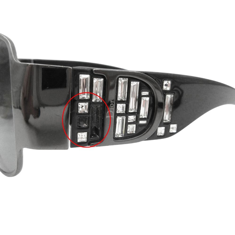 Dior Dio Sunglasses Indinight Vintage Rhinestone Black Silver Eyewear — view 9