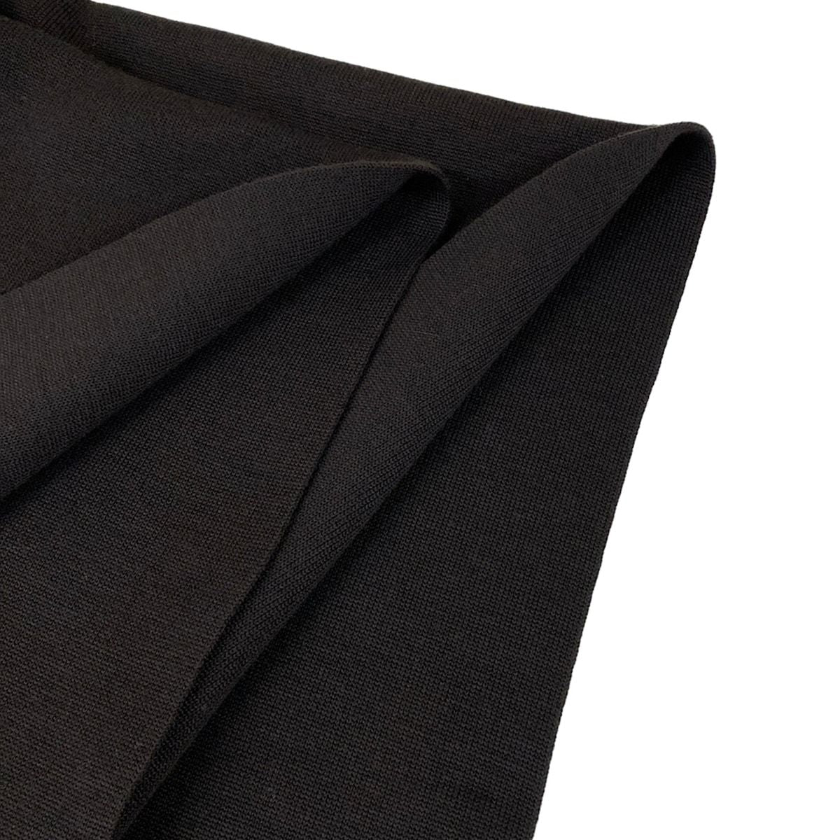 Fendi Poncho TU Dark Brown Light Blue Black Knit Hooded Logo Wool — view 7