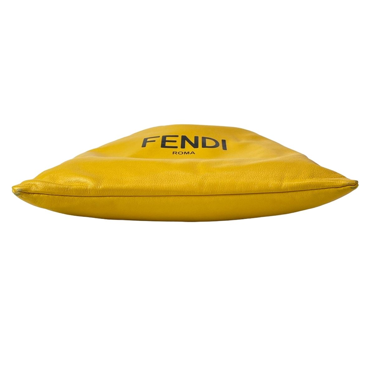 Fendi Shoulder Bag Slim Clutch Dark Yellow Strap Removable Leather — view 5
